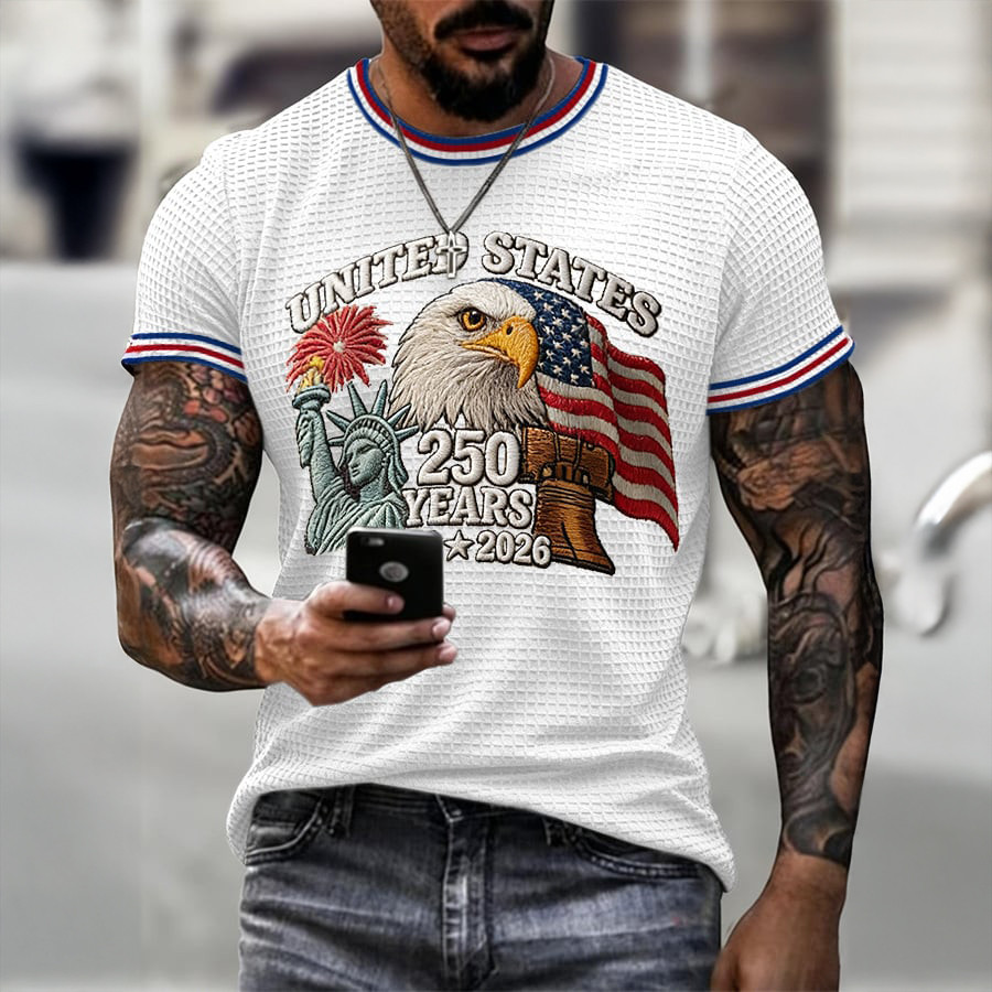 US 250th Anniversary 1776 2026 Patriotic Eagle T-Shirt Statue Of Liberty Clothes Gift Idea