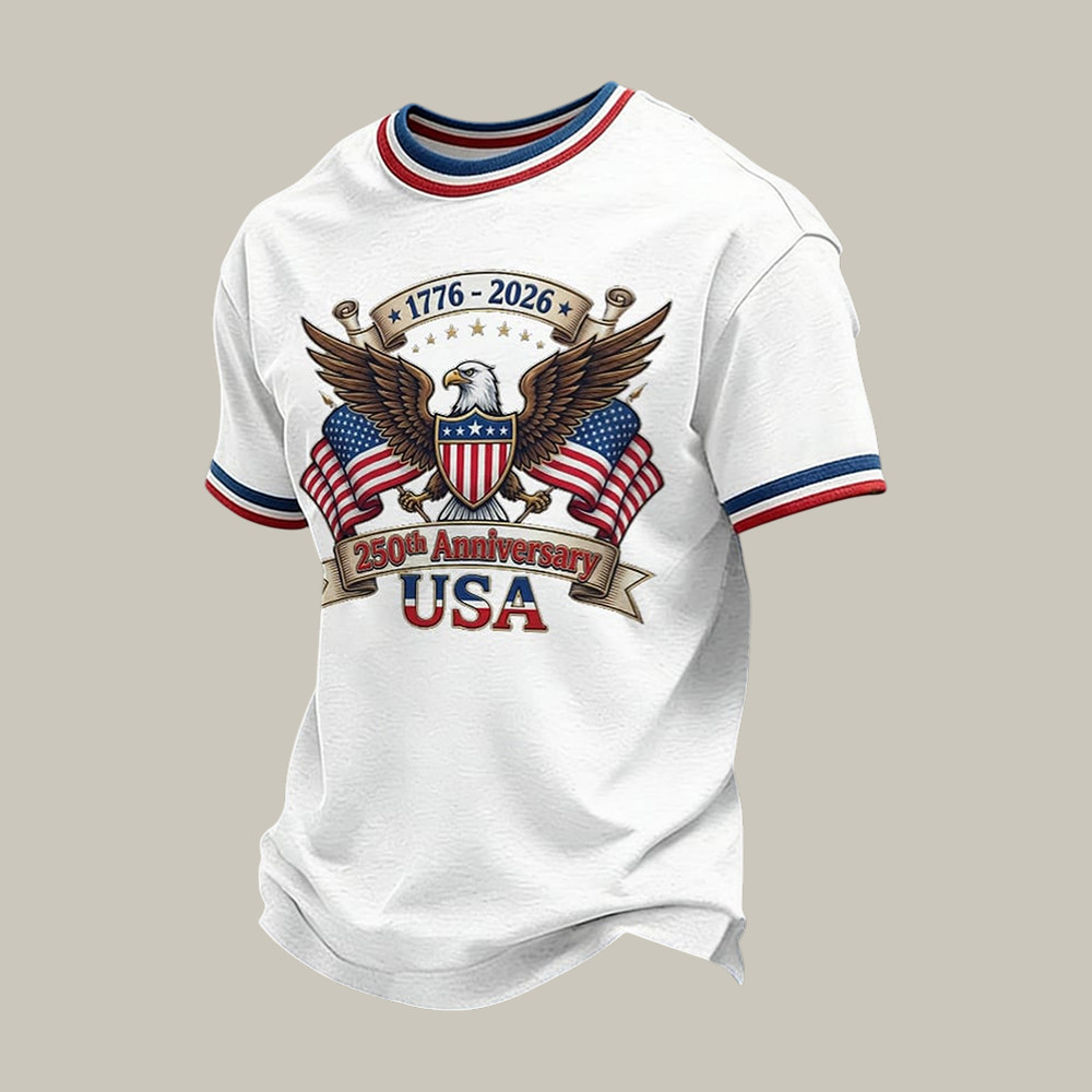 US 250th Anniversary 1776 2026 T-Shirt American Eagle Shirt Patriotic Men Presents