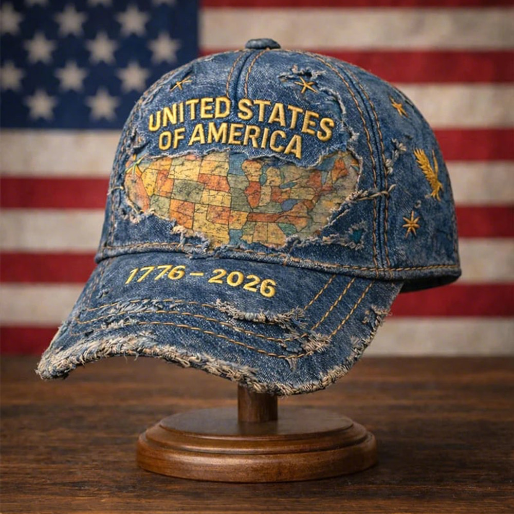 US 250Th Anniversary 1776 2026 Vintage Hat America Map Hat Unique Gifts For Him