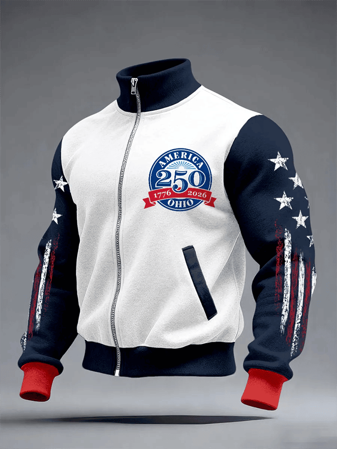 US 250th Anniversary 1776 2026 Zip Sweatshirt Ohio Patriotic Merch Anniversary Gifts For Him