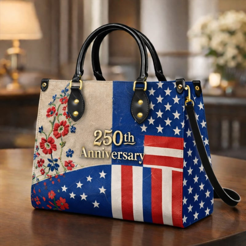 US 250th Anniversary Commemorative Floral Bag 4th Of July Merch Independence Day Gifts