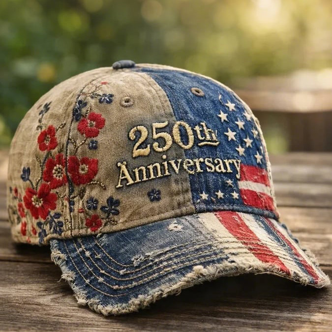 US 250Th Anniversary Floral Hat American Flag Independence Day Merch Gift Ideas