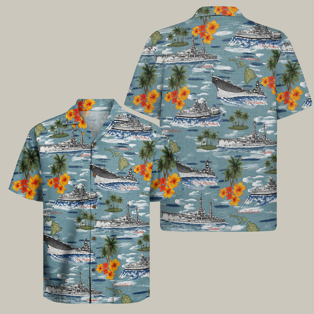 US 250Th Anniversary Hawaiian Shirt Battleships Veteran Merch Gifts For Him