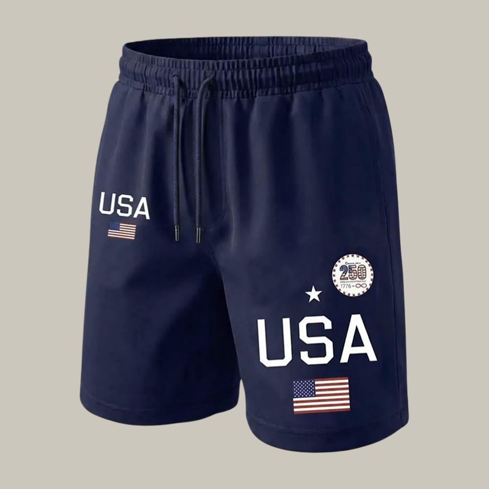 US 250th Anniversary National Flag Shorts July 4 Clothing Independence Day Gift For Husband