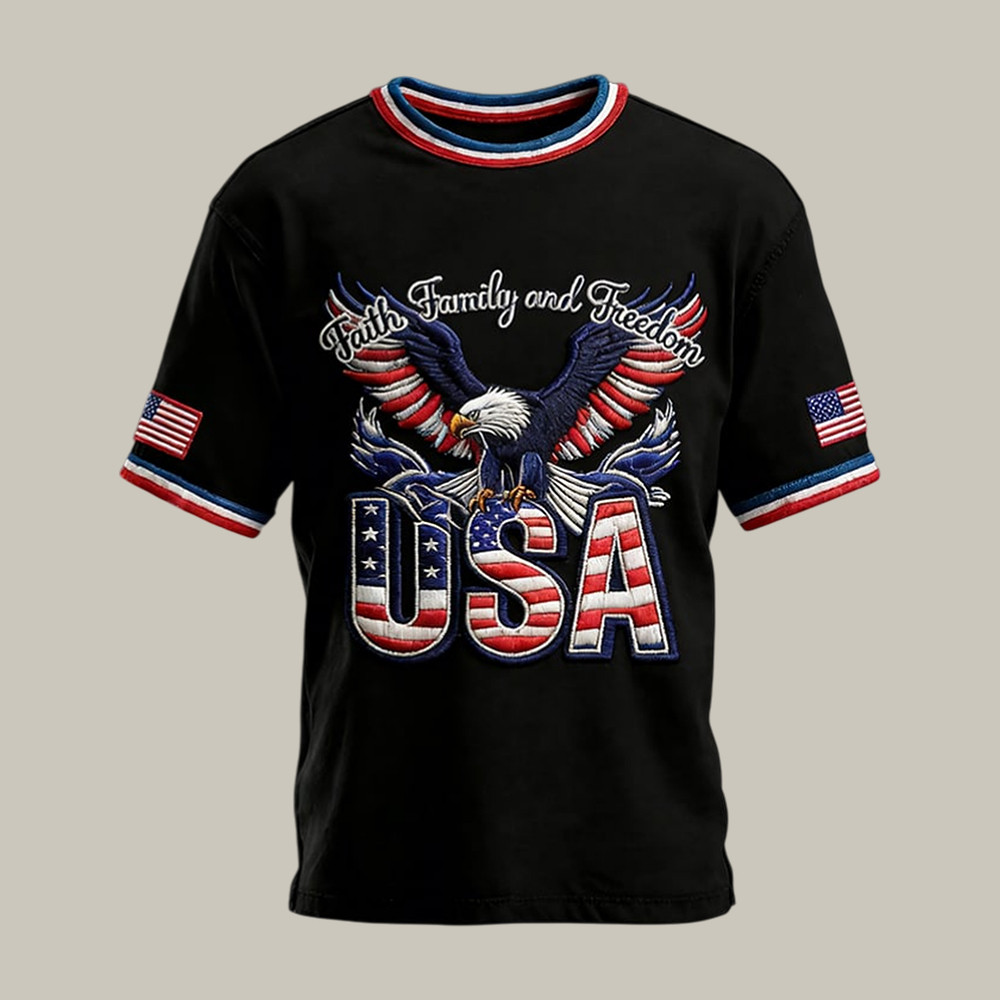 US 250th Anniversary of the United States Faith T-Shirt American Eagle Shirt Fourth Of July Merch