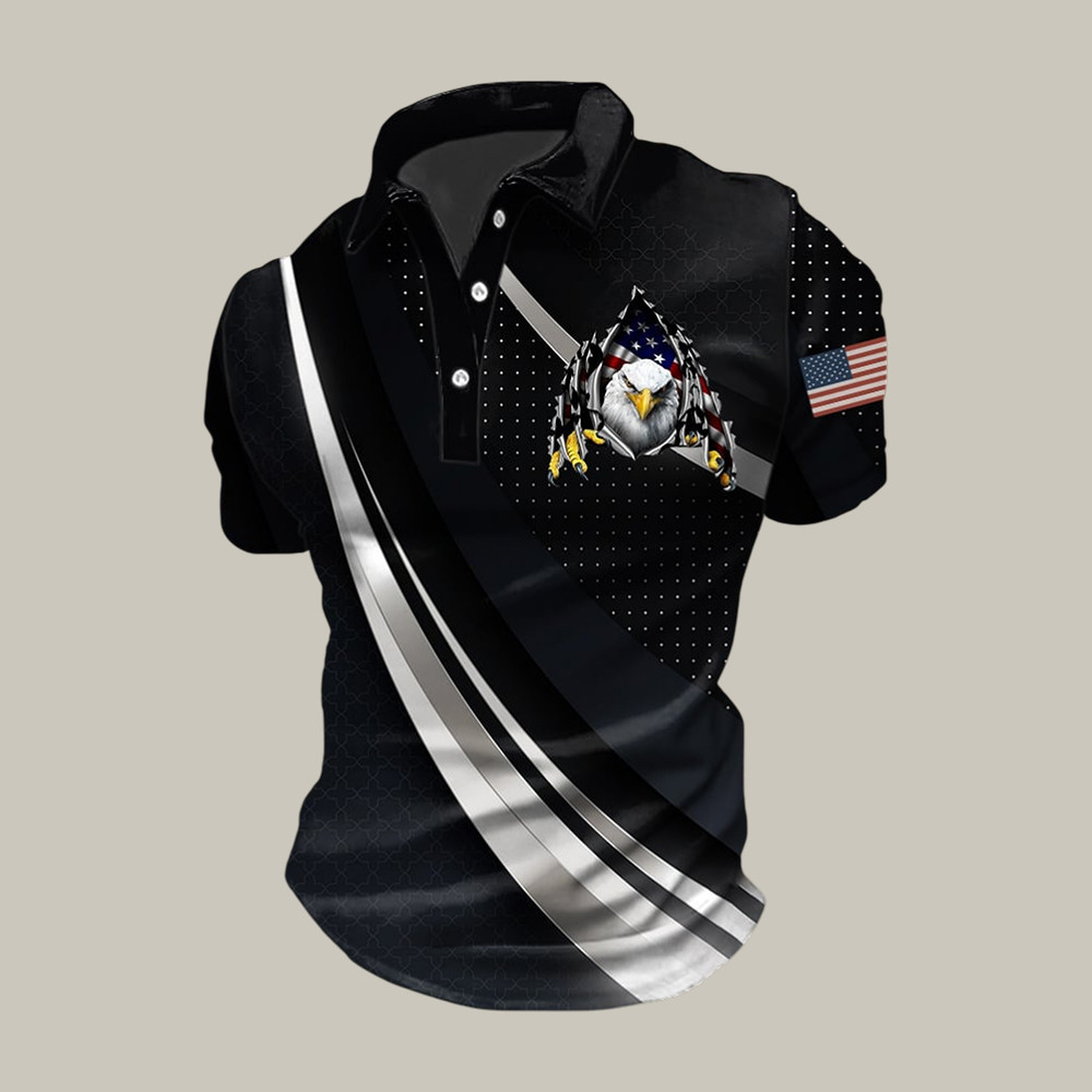 US 250Th Anniversary Patriotic Eagle Polo Shirt America's Birthday Shirt July 4 Gift For Boyfriend