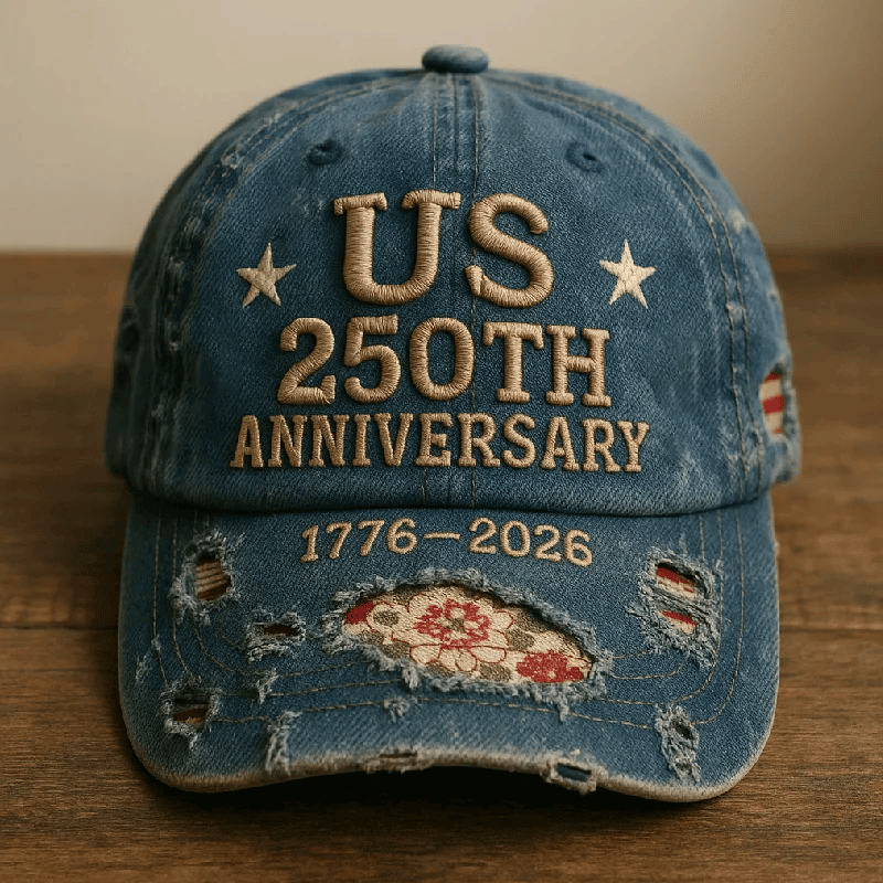 US 250th Anniversary Vintage Hat Patriotic Baseball Cap Gifts For 4Th Of July