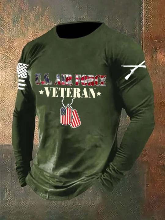 US Air Force Merch Long Sleeve Shirt Honoring USAF Veteran Honoring Gifts