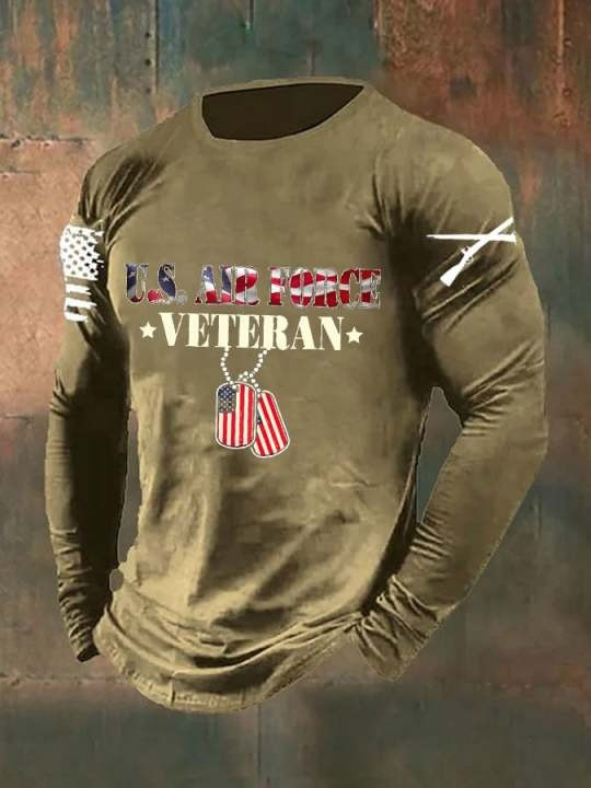 US Air Force Merch Long Sleeve Shirt Honoring USAF Veteran Honoring Gifts