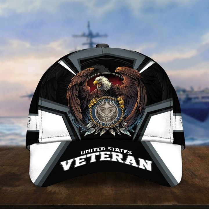 US Air Force Patriotic Eagle With Army Seal Cap Memorable Gift for Father and Husband on Veterans Day
