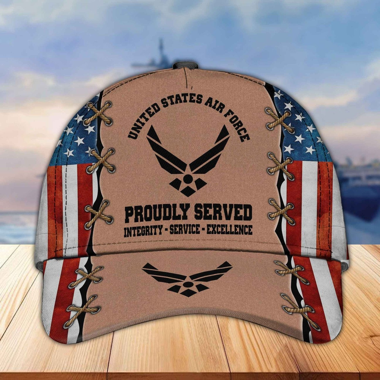 US Air Force Proudly Served Military Duty Honor & Country Baseball Cap Gift For Veterans Day