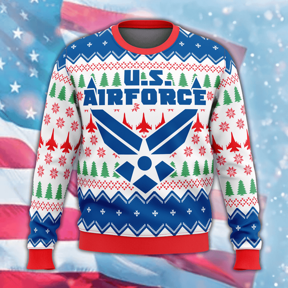 US Air Force Ugly Christmas Sweater Proud USAF Sweater US Air Force Gifts US Air Force Ugly Christmas Sweater Proud USAF Sweater US Air Force Gifts