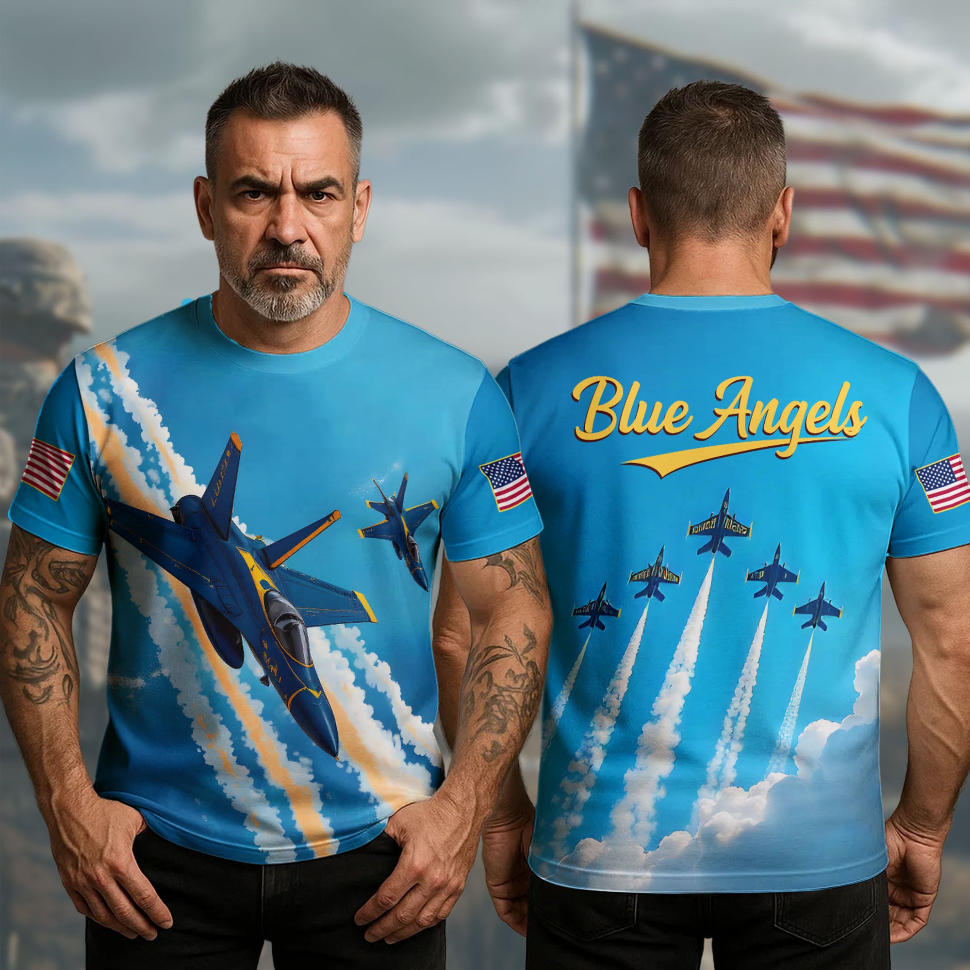 US Air Force Veteran 250Th Anniversary T-Shirt Blue Angel Proud Veteran Clothing