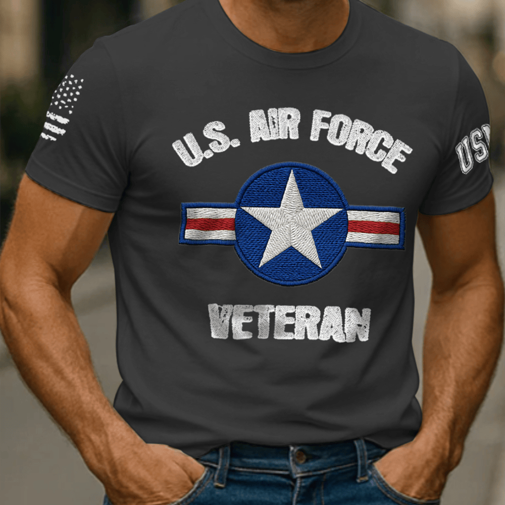 US Air Force Veteran T-Shirt Proud Air Force Patriotic Shirt Gifts For Veterans