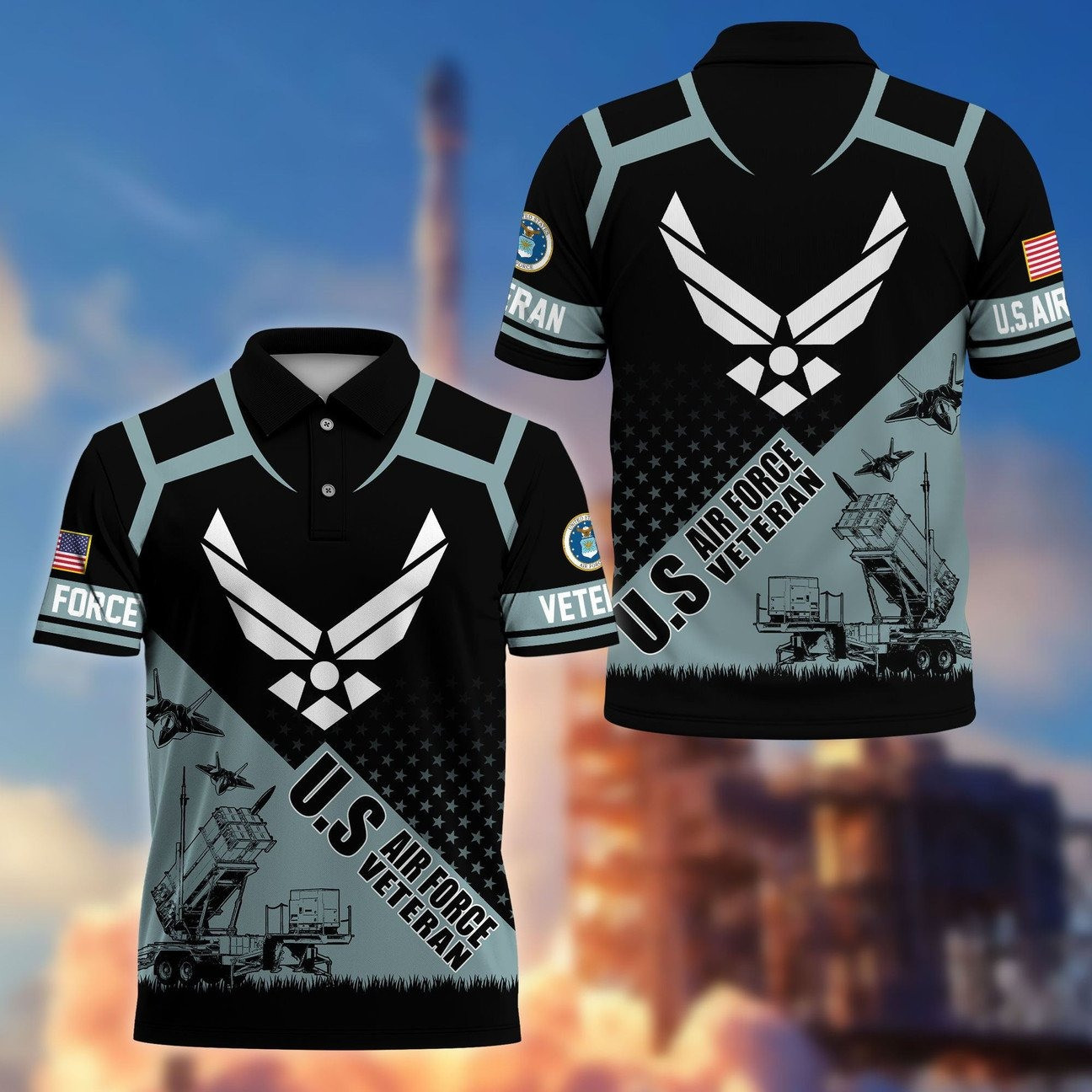 US Air Force Veterans Polo Shirt Perfect Gift for Father and Husband and Friends on Veterans Day