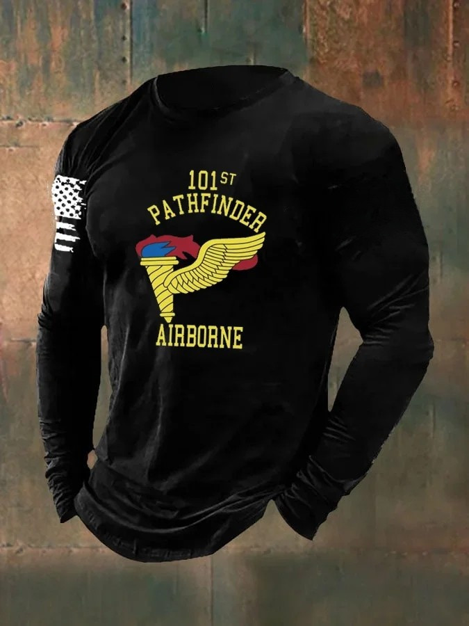 US Airborne Veteran Long Sleeve Shirt 101St Pathfinder Veteran Clothing Gifts For Patriots
