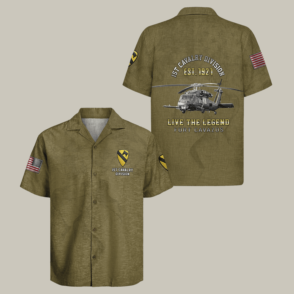 US Army 1st Cavalry Division Regiment Hawaiian Shirt Live The Legend Shirt Gift Idea