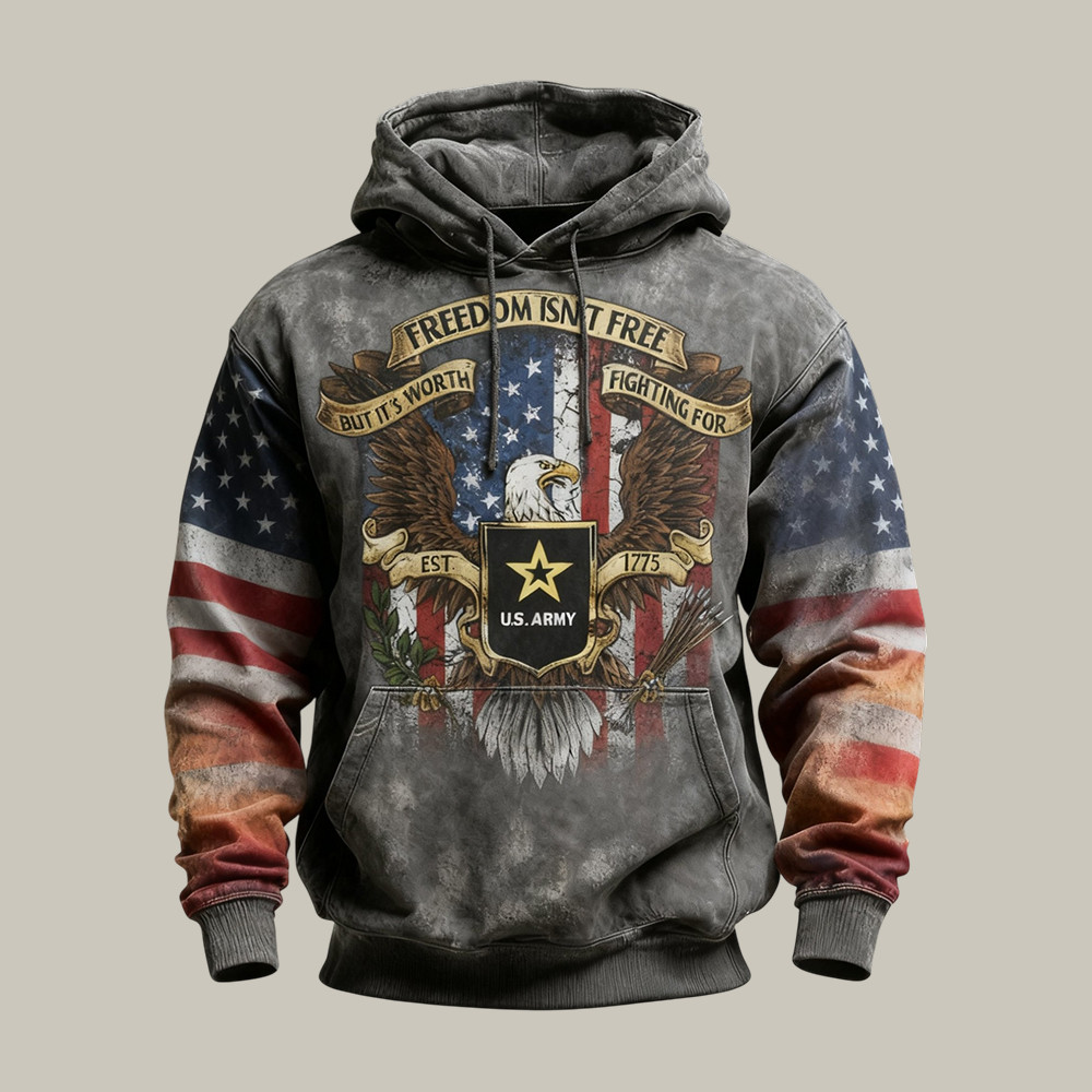 US Army 250th Anniversary Freedom Isn't Free Hoodie American Eagle Apparel