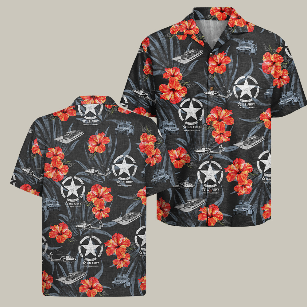 US Army 250th Anniversary Hawaiian Shirt Army Retired Gear USA Patriot Wear