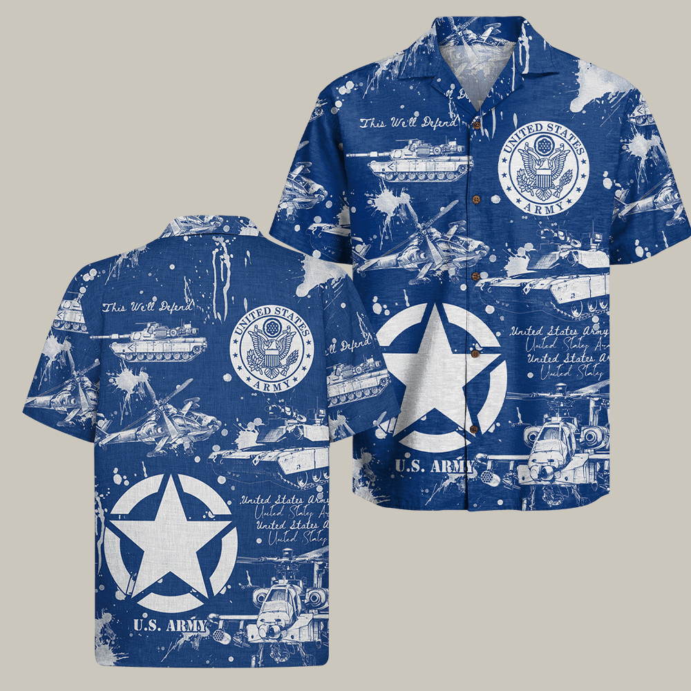 US Army 250th Anniversary Hawaiian Shirt Military Support Apparel Army Graduation Shirt