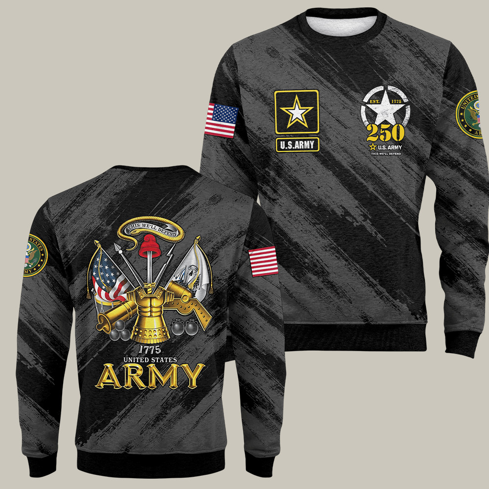 US Army 250th Anniversary Sweatshirt This We'll Defend Best Veterans Day Gifts
