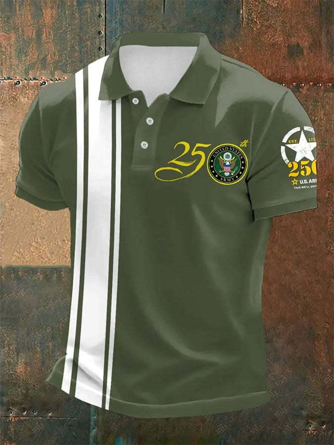 US Army 250th Anniversary This We'll Defend Est 1775 Polo Shirt Gifts For Him