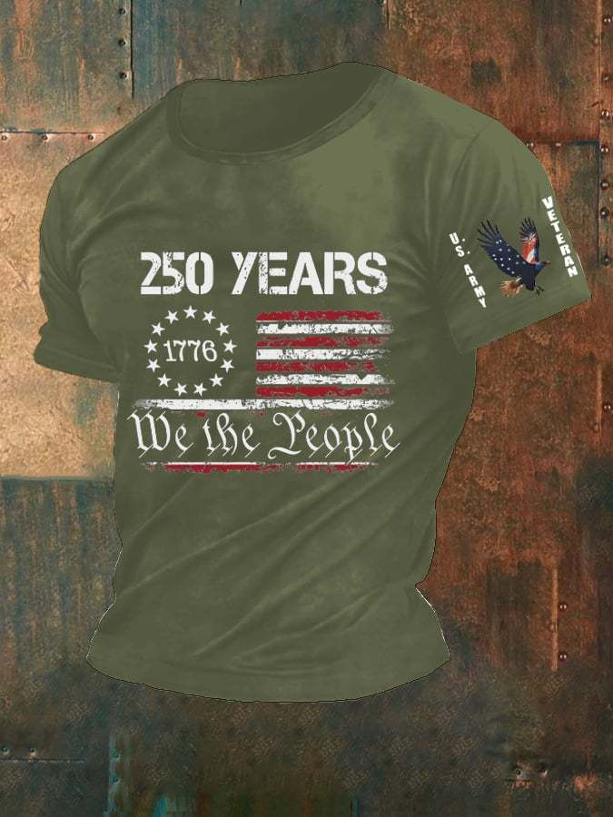 US Army 250th Anniversary We The People T-Shirt USA Patriotic Apparel Gifts For Army
