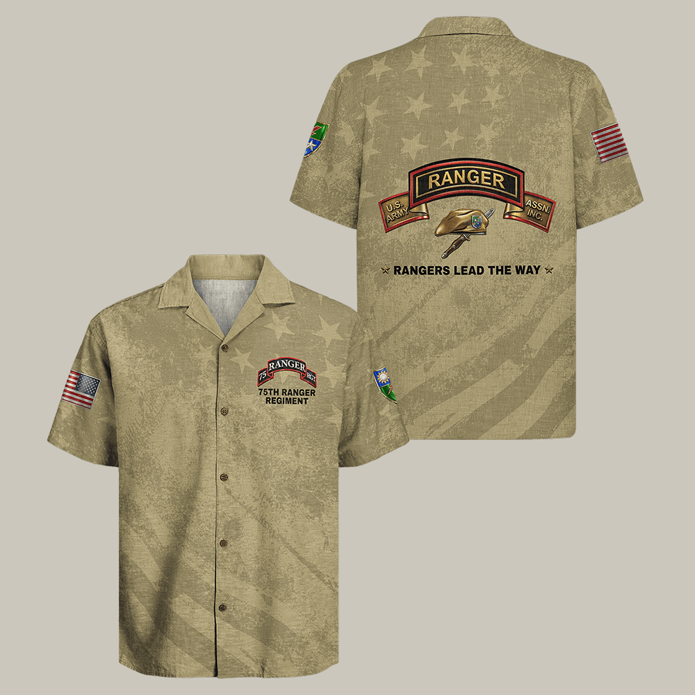 US Army 75th Ranger Regiment Hawaiian Shirt Rangers Lead The Way Shirt Patriotic Gift For Veteran