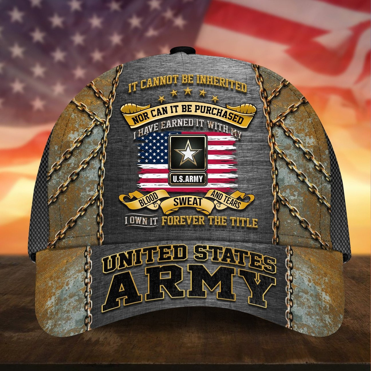 US Army Blood Sweat and Tears Cap Gift For Proud Militaries on Veterans Day