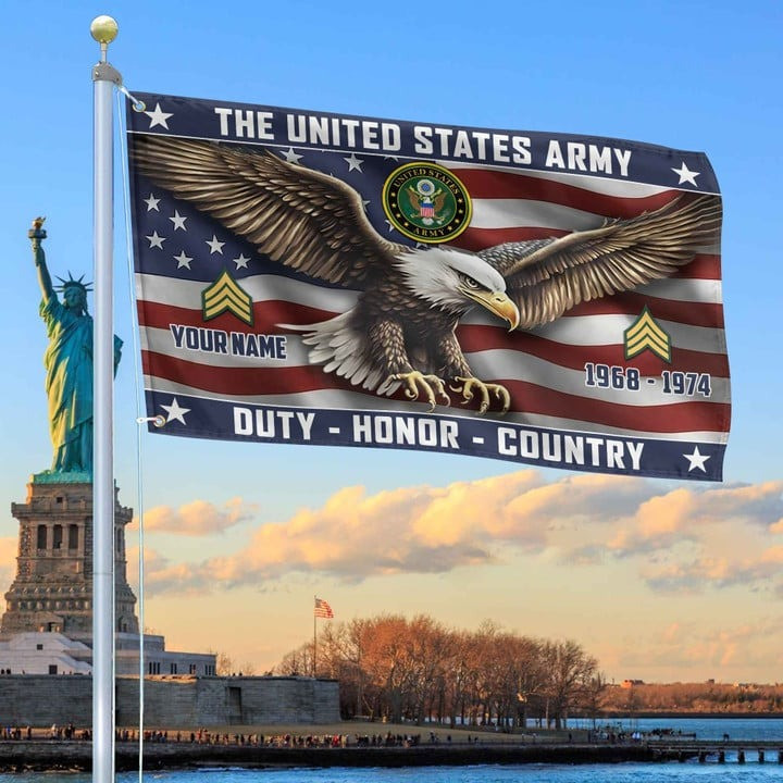 US Army Custom Grommet Flag Best Gifts for Army Veteran and Father for Armed Forces Day and Veterans Day