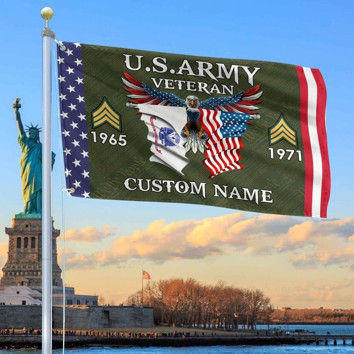 US Army Custom Grommet Flag Gifts for Army Veteran for Armed Forces Day and Veterans Day