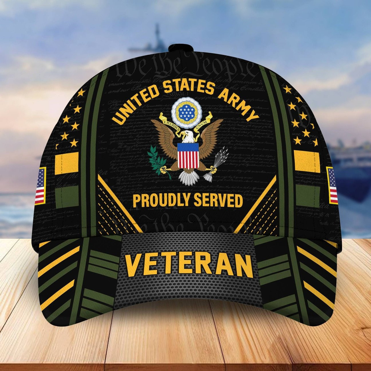 US Army Eagle Emblem Proudly Served Baseball Cap Gift For Patriotic Army on Veterans Day