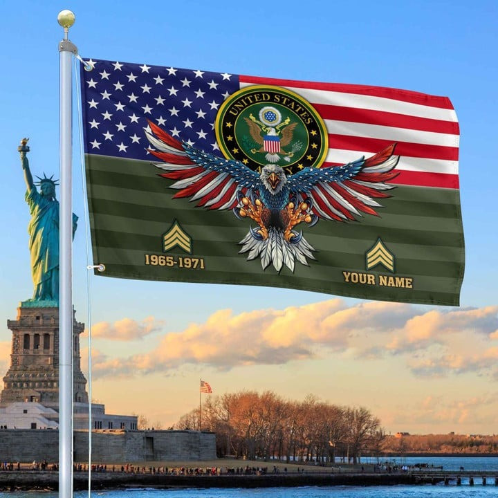 US Army Grommet Custom Flag 2 Gifts for Army Veteran Dad Husband Armed Forces Day Veterans Day