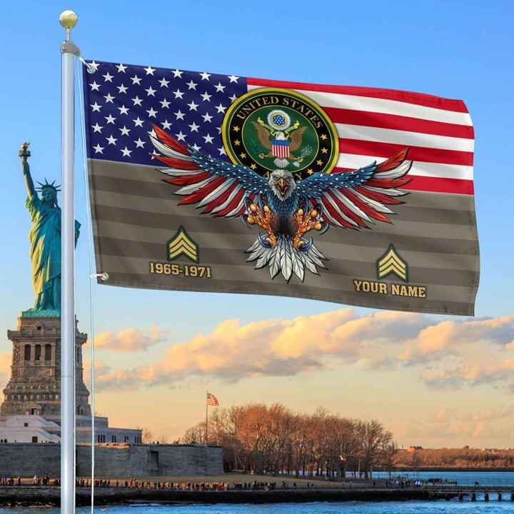 US Army Grommet Custom Flag Gifts for Army Veteran Gifts for Dad for Husband Armed Forces Day Veterans Day
