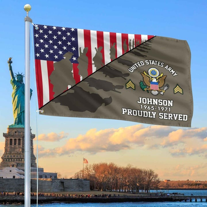 US Army Grommet Custom Flag Gifts for Army Veteran Gifts for Dad for Husband Armed Forces Day Veterans Day
