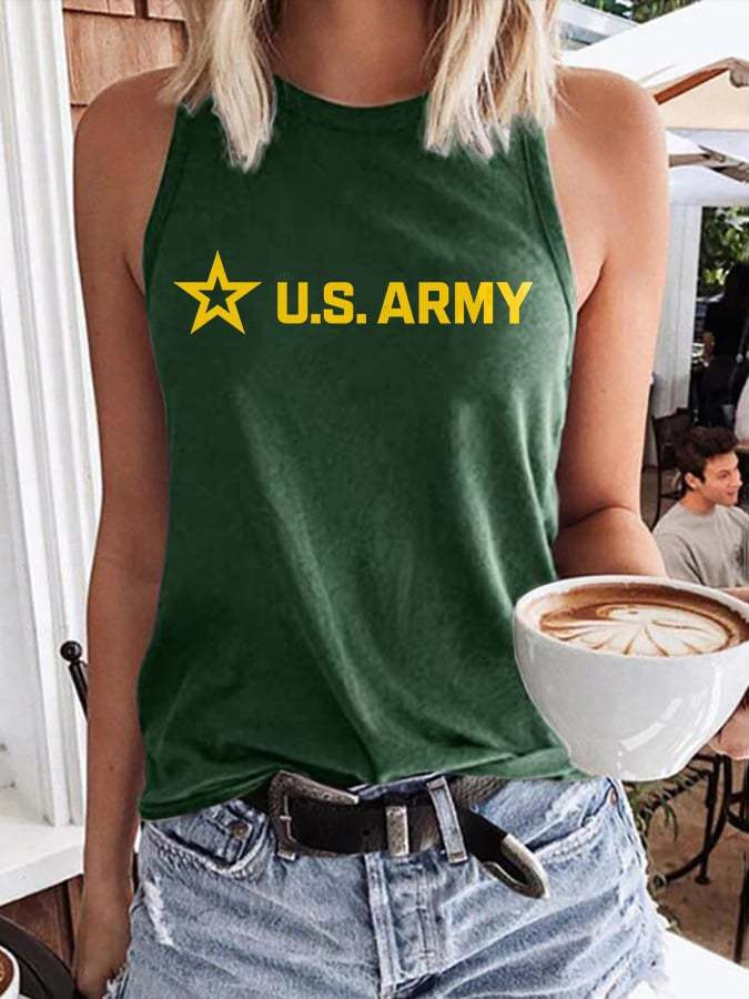 US Army Muscle Tanks For Women's Patriotic Clothes Gifts For Army
