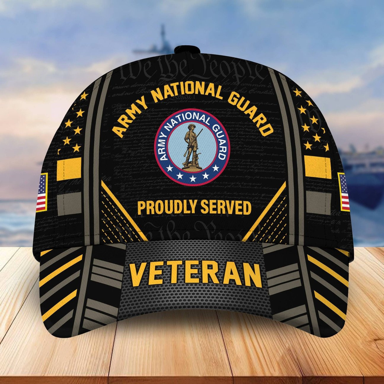 US Army National Guard Eagle Emblem Proudly Served Baseball Cap Gift For Patriotic Army on Veterans Day