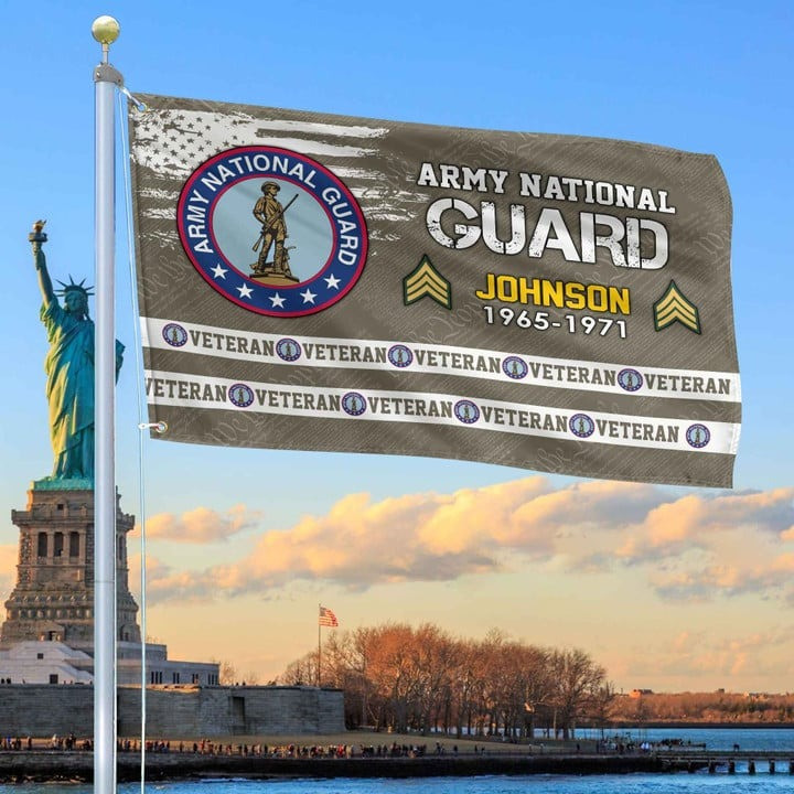 US Army National Guard Grommet Custom Flag Gifts for Army National Guard Veteran Armed Forces Day Veterans Day