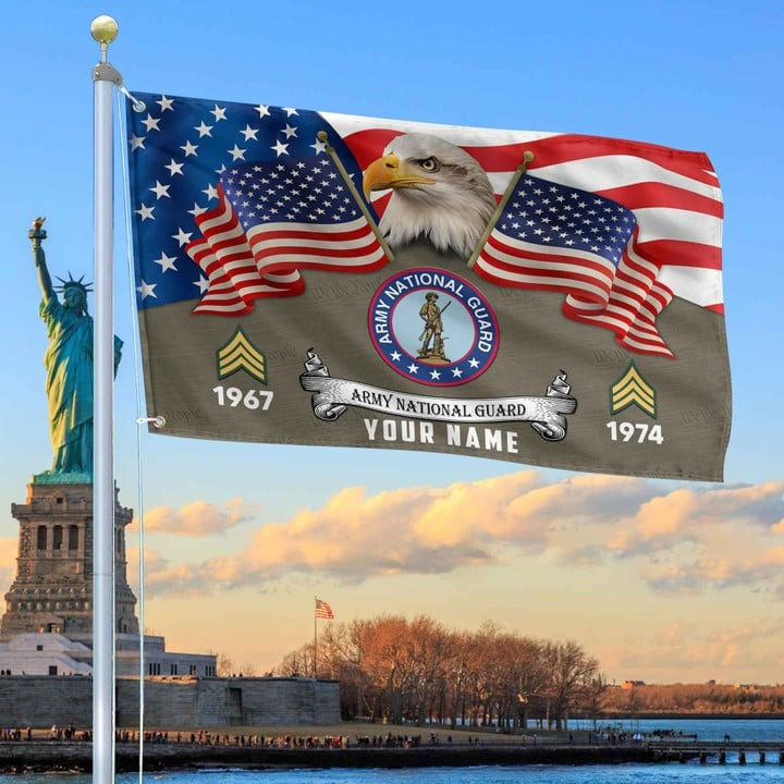 US Army National Guard Grommet Custom Flag Gifts for Army National Guard Veteran Best Gifts for Father Armed Forces Day Veterans Day