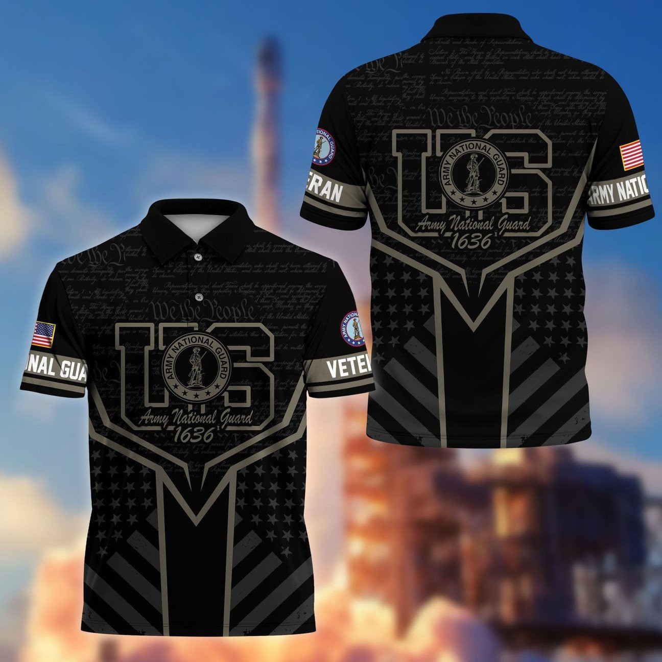 US Army National Guard Veterans Polo Shirt We The People Shirt Gifts For Army