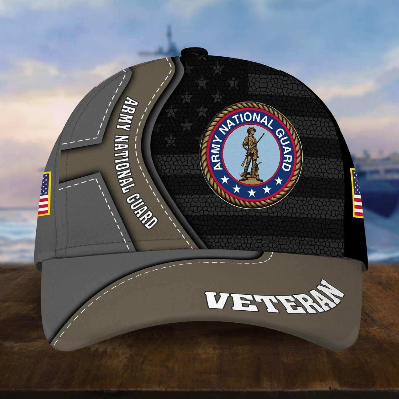 US Army National Guard with Star Baseball Cap Proudly Served Gift For Army on Veterans Day