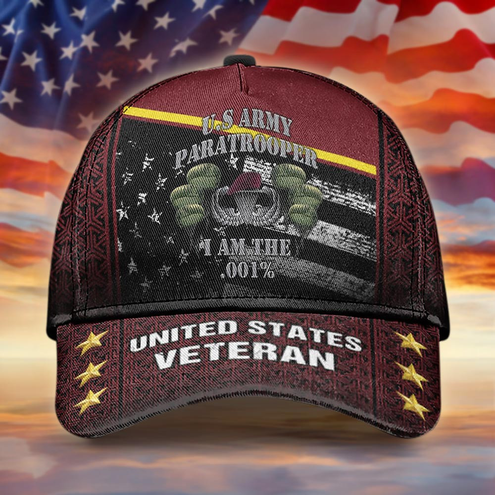 US Army Paratrooper I Am The 001 Hat United States Veteran Hat Gifts For Dad