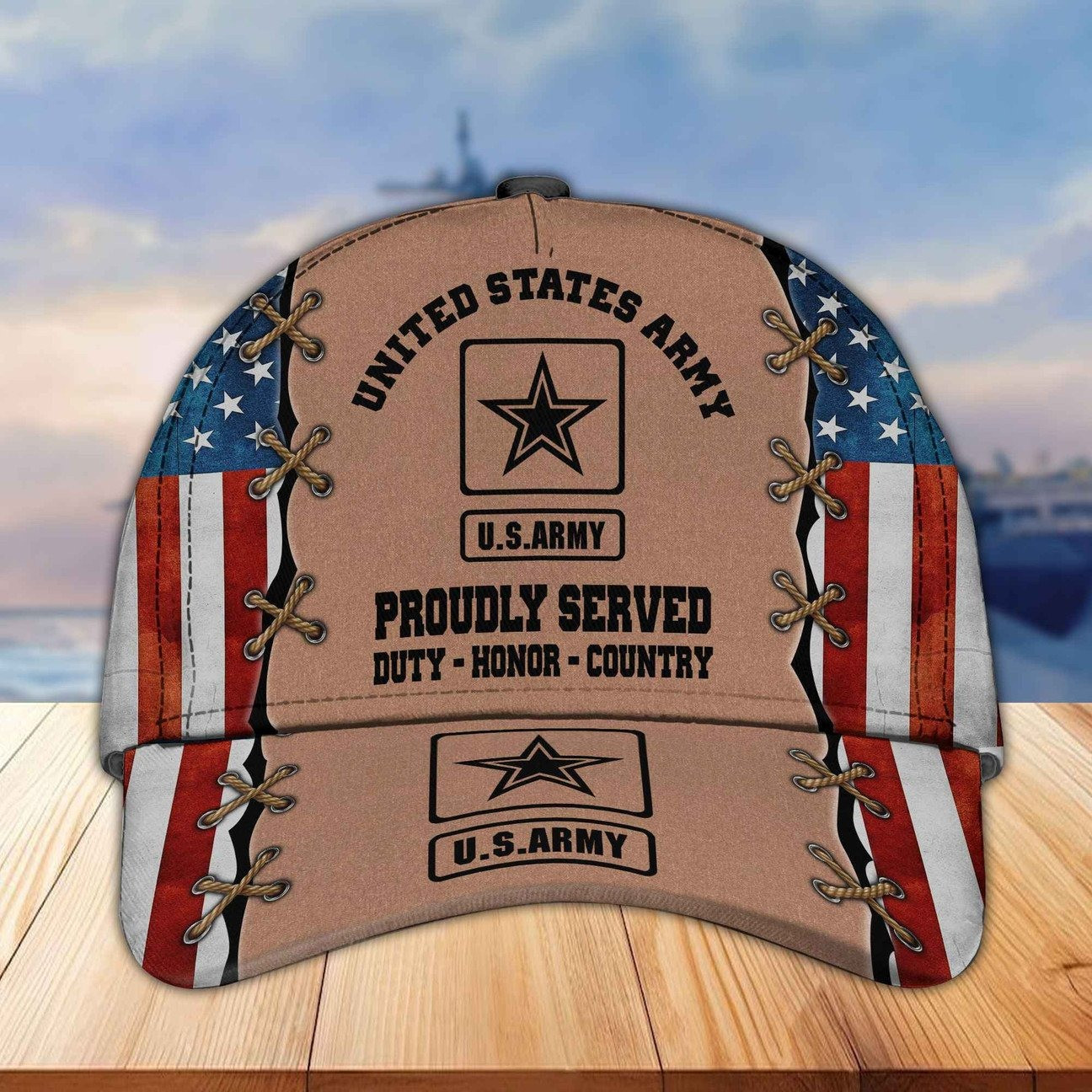 US Army Proudly Served Military Duty Honor & Country Baseball Cap Gift For Veterans Day