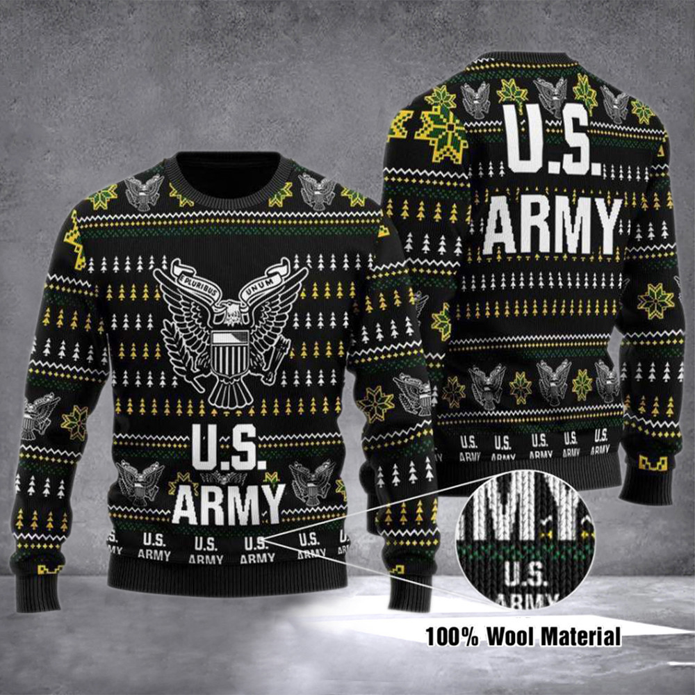 US Army Sweater Military Ugly Christmas Sweater Gift For Cousin