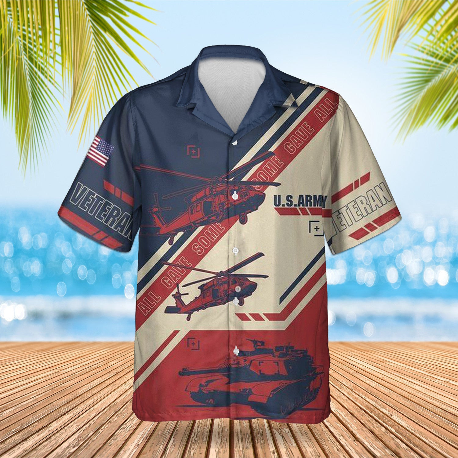 US Army Veteran All Gave Some Some Gave All Hawaiian Shirt Patriotic Gifts For Army Veterans