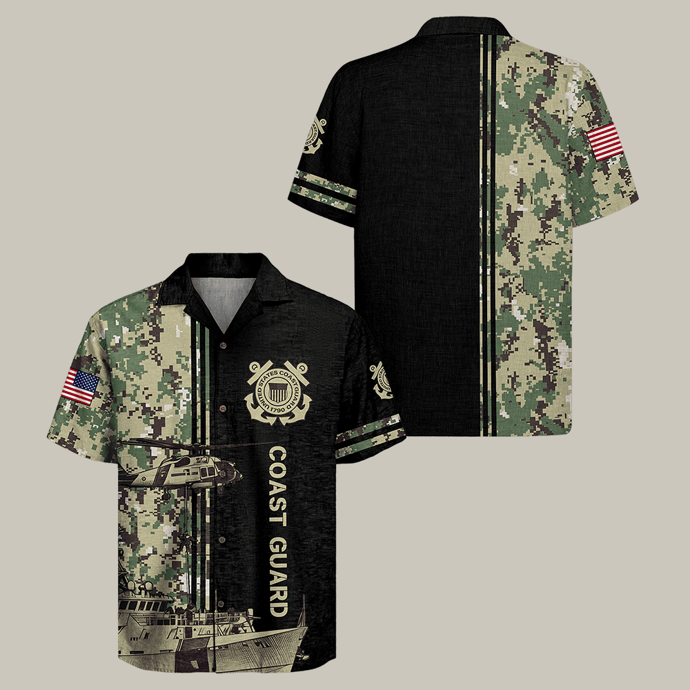 US Coast Guard Hawaiian Shirt Coast Guard Helicopter Shirt Best Gift For Men