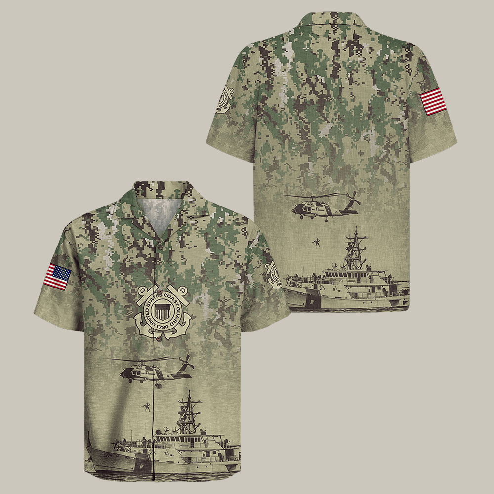 US Coast Guard Hawaiian Shirt Patriotic Veteran Clothes Unique Present For Him
