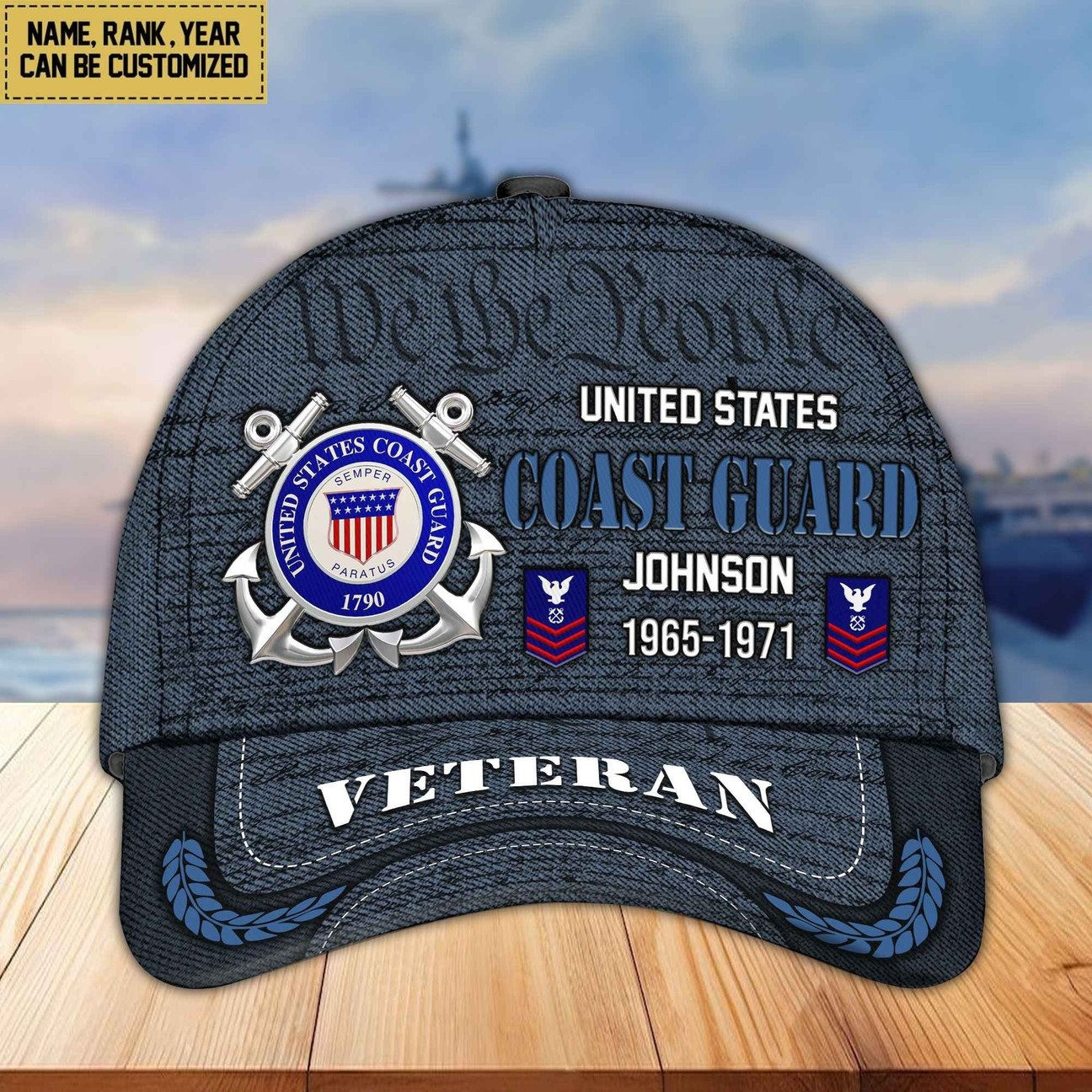 US Coast Guard Personalized Custom We All People Baseball Cap Gift For Veterans Day