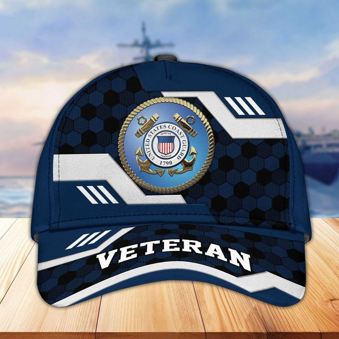 US Coast Guard Veterans Baseball Hat USCG Cap Gifts For Veterans Fathers