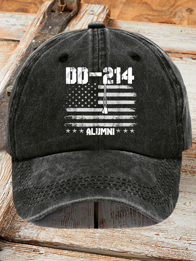 US DD 214 Veterans Vintage Hat American Flag DD 214 Merch Gifts For Father